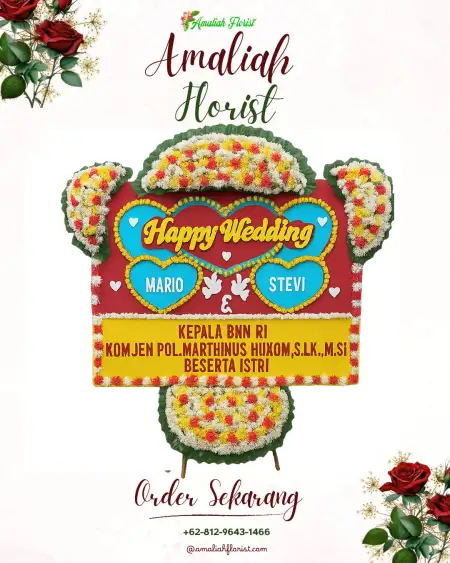 Papan Bunga Pernikahan Tanggumong